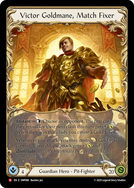 Victor Goldmane, Match Fixer